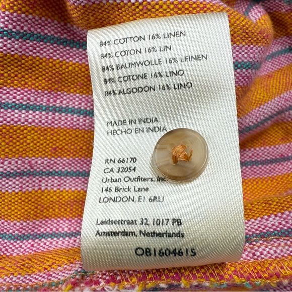 Anthropologie Pilcro Deanna Tiered Mini linen blend Shirtdress, XS - Picture 4 of 9